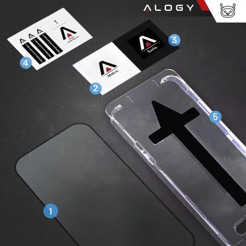 Alogy Szkło hartowane do Samsung Galaxy S24 FE ochronne szkiełko na ekran 9H Alogy EasyShield™️ z ramką montażową Alogy Szkło hartowane do Samsung Galaxy S24 FE ochronne szkiełko na ekran 9H Alogy EasyShield™️ z ramką montażową