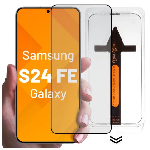 Alogy Szkło hartowane do Samsung Galaxy S24 FE ochronne szkiełko na ekran 9H Alogy EasyShield™️ z ramką montażową Alogy Szkło hartowane do Samsung Galaxy S24 FE ochronne szkiełko na ekran 9H Alogy EasyShield™️ z ramką montażową