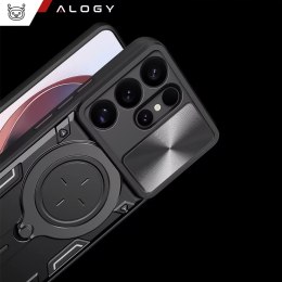 Alogy Etui do Samsung Galaxy S25 Ultra pancerne Slide Case Ring obudowa ochrona aparatu Alogy CamGuard Pro czarne