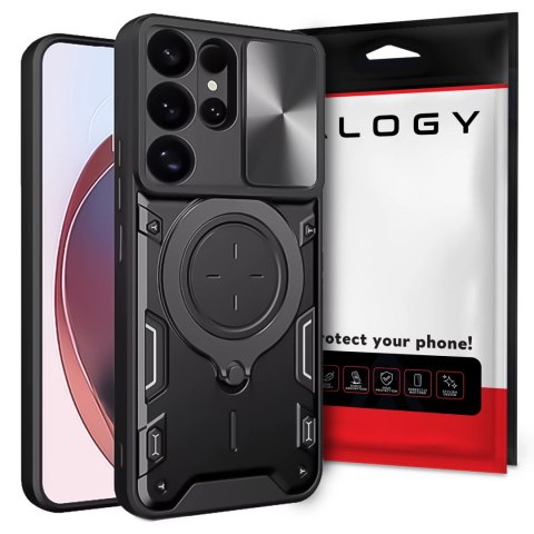 Alogy Etui do Samsung Galaxy S25 Ultra pancerne Slide Case Ring obudowa ochrona aparatu Alogy CamGuard Pro czarne Alogy Etui do Samsung Galaxy S25 Ultra pancerne Slide Case Ring obudowa ochrona aparatu Alogy CamGuard Pro czarne