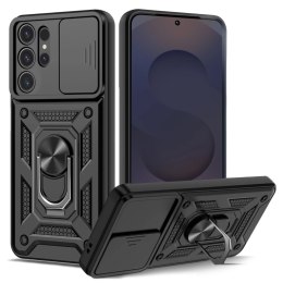 Alogy Etui do Samsung Galaxy S25 Ultra pancerne Slide Case Ring obudowa ochrona aparatu Camshield Alogy czarne
