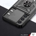 Alogy Etui do Samsung Galaxy S25 Ultra pancerne Slide Case Ring obudowa ochrona aparatu Camshield Alogy czarne