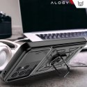 Alogy Etui do Samsung Galaxy S25 Ultra pancerne Slide Case Ring obudowa ochrona aparatu Camshield Alogy czarne