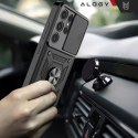 Alogy Etui do Samsung Galaxy S25 Ultra pancerne Slide Case Ring obudowa ochrona aparatu Camshield Alogy czarne