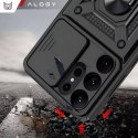 Alogy Etui do Samsung Galaxy S25 Ultra pancerne Slide Case Ring obudowa ochrona aparatu Camshield Alogy czarne