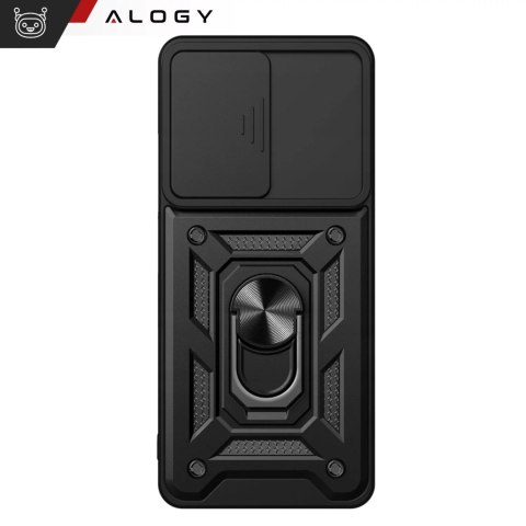 Alogy Etui do Samsung Galaxy S25 Ultra pancerne Slide Case Ring obudowa ochrona aparatu Camshield Alogy czarne Alogy Etui do Samsung Galaxy S25 Ultra pancerne Slide Case Ring obudowa ochrona aparatu Camshield Alogy czarne