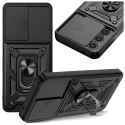 Alogy Etui do Samsung Galaxy S25 Ultra pancerne Slide Case Ring obudowa ochrona aparatu Camshield Alogy czarne