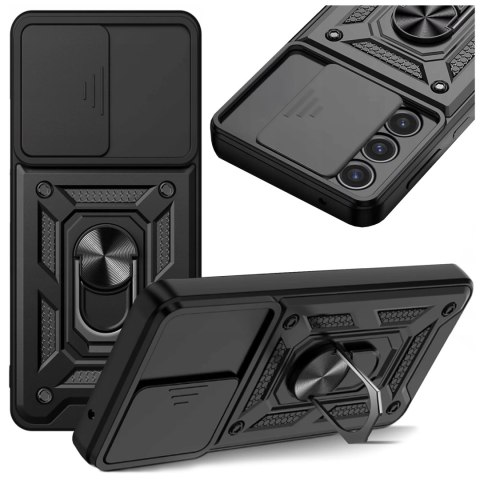 Alogy Etui do Samsung Galaxy S25 Ultra pancerne Slide Case Ring obudowa ochrona aparatu Camshield Alogy czarne Alogy Etui do Samsung Galaxy S25 Ultra pancerne Slide Case Ring obudowa ochrona aparatu Camshield Alogy czarne