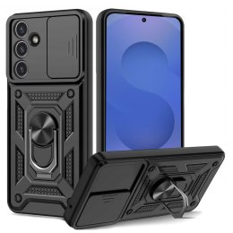 Alogy Etui do Samsung Galaxy S25 pancerne Slide Case Ring obudowa ochrona aparatu Camshield Alogy czarne