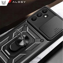Alogy Etui do Samsung Galaxy S25 pancerne Slide Case Ring obudowa ochrona aparatu Camshield Alogy czarne