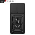 Alogy Etui do Samsung Galaxy S25 pancerne Slide Case Ring obudowa ochrona aparatu Camshield Alogy czarne