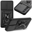 Alogy Etui do Samsung Galaxy S25 pancerne Slide Case Ring obudowa ochrona aparatu Camshield Alogy czarne