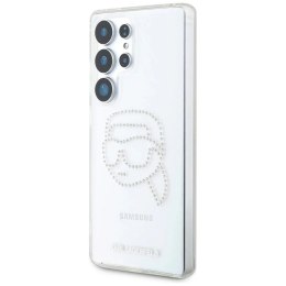 Karl Lagerfeld Etui do Samsung Galaxy S25 Ultra Przezroczysty Karl Lagerfeld Rhinestones Karl Head Logo