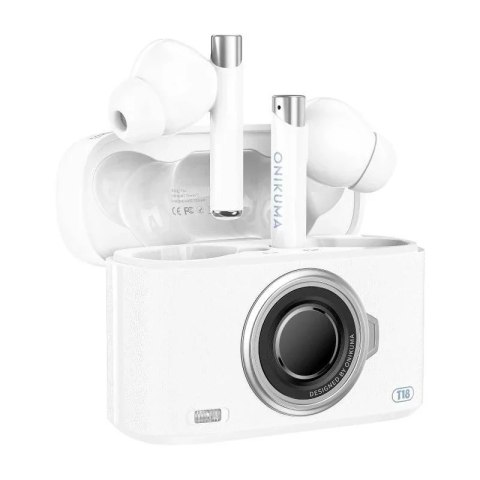 Onikuma ONIKUMA Słuchawki douszne Bluetooth T18 Białe Onikuma ONIKUMA Słuchawki douszne Bluetooth T18 Białe