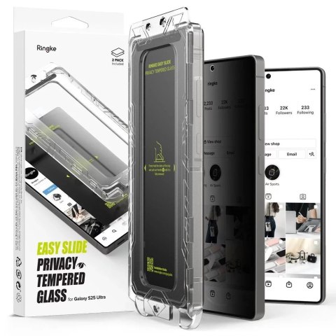 Ringke Szkło Prywatności do Samsung Galaxy S25 Ultra Ringke Easy Slide 2-Pack Filtr Polaryzacyjny Ringke Szkło Prywatności do Samsung Galaxy S25 Ultra Ringke Easy Slide 2-Pack Filtr Polaryzacyjny