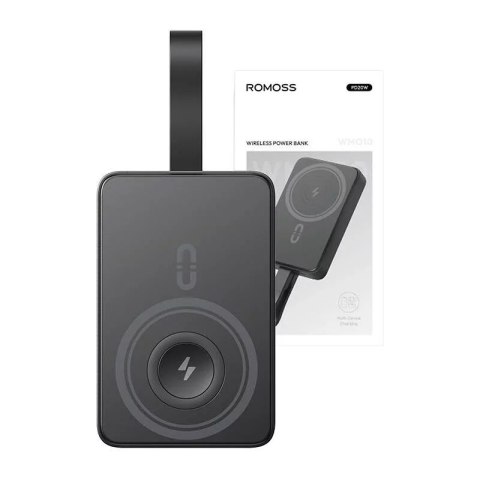 Romoss Powerbank Romoss WM010 10000mAh 20W, czarny - Ładowanie magnetyczne dla iPhone, Apple Watch, AirPods Romoss Powerbank Romoss WM010 10000mAh 20W, czarny - Ładowanie magnetyczne dla iPhone, Apple Watch, AirPods