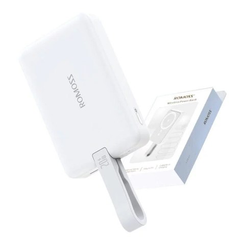 Romoss Powerbank Romoss WMS10 10000mAh 20W, biały - Ładowanie magnetyczne i szybkie ładowanie Romoss Powerbank Romoss WMS10 10000mAh 20W, biały - Ładowanie magnetyczne i szybkie ładowanie