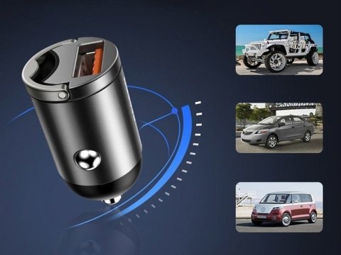 Baseus Ładowarka samochodowa Baseus mini QC 3.0 5A 30W Czarna Baseus Ładowarka samochodowa Baseus mini QC 3.0 5A 30W Czarna