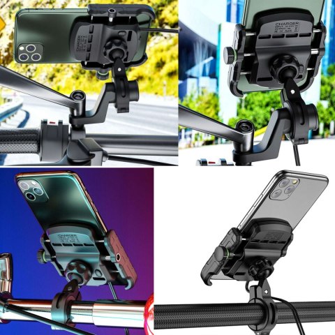 Kewig Uchwyt motocyklowy na telefon Kewig KWG-M8 z ładowarką QC 3.0 Kewig Uchwyt motocyklowy na telefon Kewig KWG-M8 z ładowarką QC 3.0