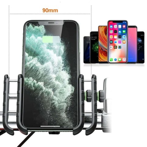 Kewig Uchwyt motocyklowy na telefon Kewig KWG-M8 z ładowarką QC 3.0 Kewig Uchwyt motocyklowy na telefon Kewig KWG-M8 z ładowarką QC 3.0