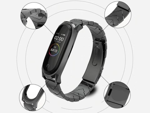 Mijobs Bransoletka V-Style GT band Mijobs do Xiaomi Mi Band 3/4 czarna Mijobs Bransoletka V-Style GT band Mijobs do Xiaomi Mi Band 3/4 czarna