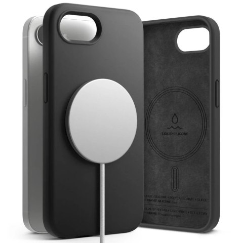 Ringke Etui Ringke Silicone Magnetic MagSafe do iPhone 16e Black Ringke Etui Ringke Silicone Magnetic MagSafe do iPhone 16e Black