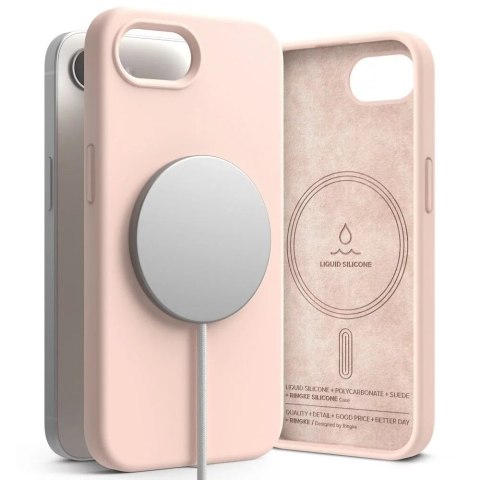 Ringke Etui Ringke Silicone Magnetic MagSafe do iPhone 16e Pink Sand Ringke Etui Ringke Silicone Magnetic MagSafe do iPhone 16e Pink Sand