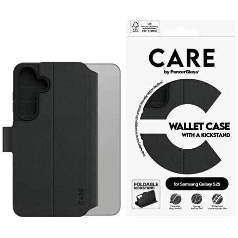 PanzerGlass Etui CARE do Samsung Galaxy S25 Czarny by PanzerGlass Wallet Kickstand PanzerGlass Etui CARE do Samsung Galaxy S25 Czarny by PanzerGlass Wallet Kickstand
