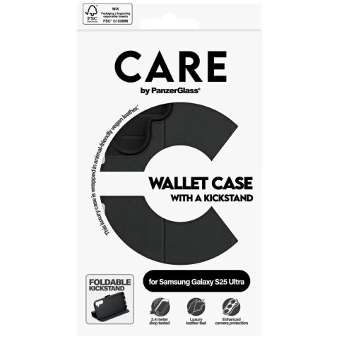 PanzerGlass Etui CARE do Samsung Galaxy S25 Ultra Czarny by PanzerGlass Wallet Kickstand PanzerGlass Etui CARE do Samsung Galaxy S25 Ultra Czarny by PanzerGlass Wallet Kickstand