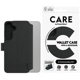 PanzerGlass Etui Portfelowe do Samsung S25+ Czarne CARE by PanzerGlass Wallet Kickstand