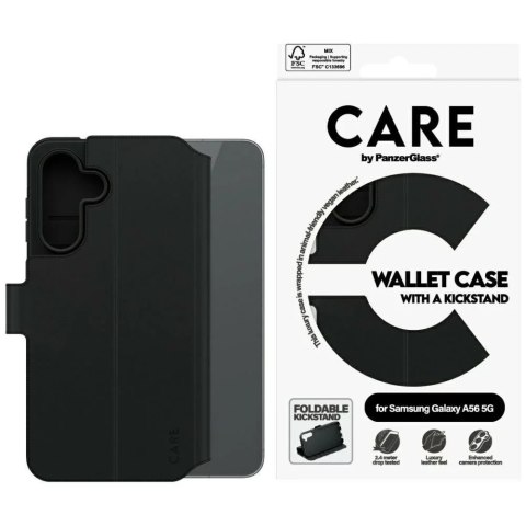 PanzerGlass Etui do Samsung Galaxy A56 5G CARE by PanzerGlass Wallet Kickstand Czarny PanzerGlass Etui do Samsung Galaxy A56 5G CARE by PanzerGlass Wallet Kickstand Czarny