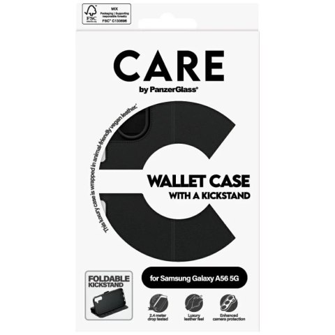 PanzerGlass Etui do Samsung Galaxy A56 5G CARE by PanzerGlass Wallet Kickstand Czarny PanzerGlass Etui do Samsung Galaxy A56 5G CARE by PanzerGlass Wallet Kickstand Czarny