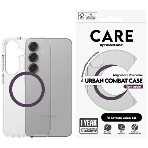 PanzerGlass Etui do Samsung Galaxy S25 CARE by PanzerGlass Flagship Case Plum Purple PanzerGlass Etui do Samsung Galaxy S25 CARE by PanzerGlass Flagship Case Plum Purple