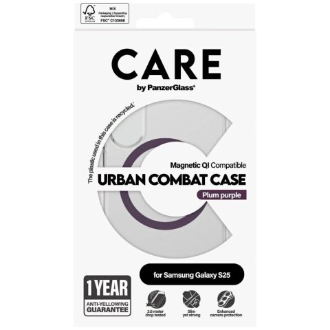 PanzerGlass Etui do Samsung Galaxy S25 CARE by PanzerGlass Flagship Case Plum Purple PanzerGlass Etui do Samsung Galaxy S25 CARE by PanzerGlass Flagship Case Plum Purple