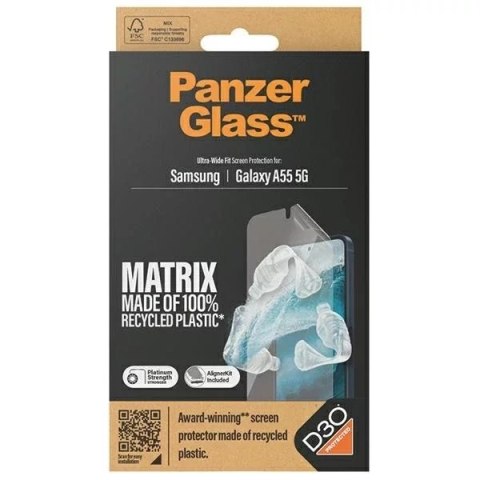 PanzerGlass Folia ochronna do Samsung Galaxy A55 5G PanzerGlass Matrix Ultra-Wide Fit D3O z Alignerem PanzerGlass Folia ochronna do Samsung Galaxy A55 5G PanzerGlass Matrix Ultra-Wide Fit D3O z Alignerem