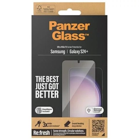 PanzerGlass Szkło hartowane do Samsung Galaxy S24+ Plus PanzerGlass Refresh Ultra-Wide-Fit PanzerGlass Szkło hartowane do Samsung Galaxy S24+ Plus PanzerGlass Refresh Ultra-Wide-Fit