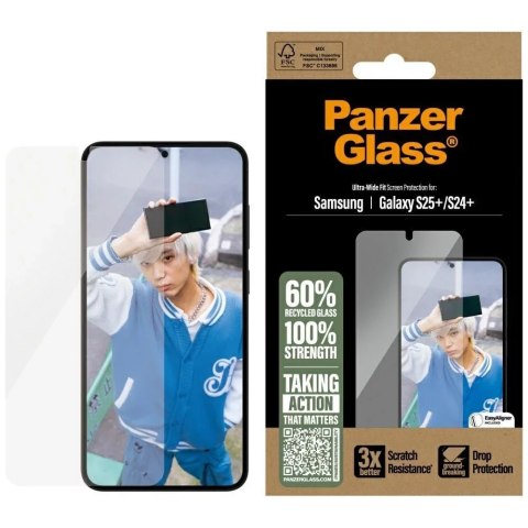 PanzerGlass Szkło hartowane do Samsung Galaxy S25+ Plus PanzerGlass Ultra-Wide Fit PanzerGlass Szkło hartowane do Samsung Galaxy S25+ Plus PanzerGlass Ultra-Wide Fit