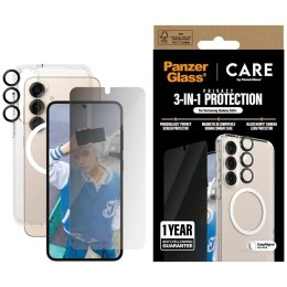 PanzerGlass Zestaw ochronny CARE by PanzerGlass 3w1 Etui + Szkło Prywatyzujące + Lens do Samsung Galaxy S25+
