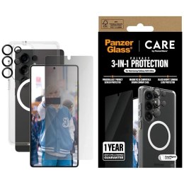 PanzerGlass Zestaw ochronny CARE by PanzerGlass 3w1 Privacy Etui + Szkło Prywatyzujące + Lens do Samsung Galaxy S25 Ultra
