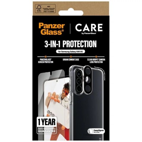 PanzerGlass Zestaw ochronny do Samsung Galaxy A56 5G CARE by PanzerGlass Flagship 3w1 PanzerGlass Zestaw ochronny do Samsung Galaxy A56 5G CARE by PanzerGlass Flagship 3w1