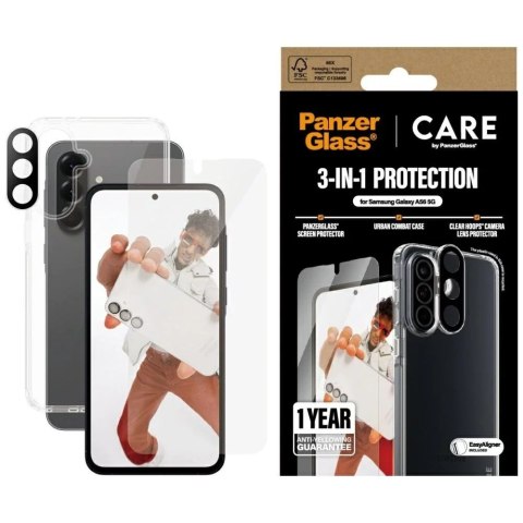 PanzerGlass Zestaw ochronny do Samsung Galaxy A56 5G CARE by PanzerGlass Flagship 3w1 PanzerGlass Zestaw ochronny do Samsung Galaxy A56 5G CARE by PanzerGlass Flagship 3w1