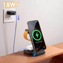 Joyroom Ładowarka bezprzewodowa Joyroom 15W 3w1 stacja ładująca z MagSafe - czarna