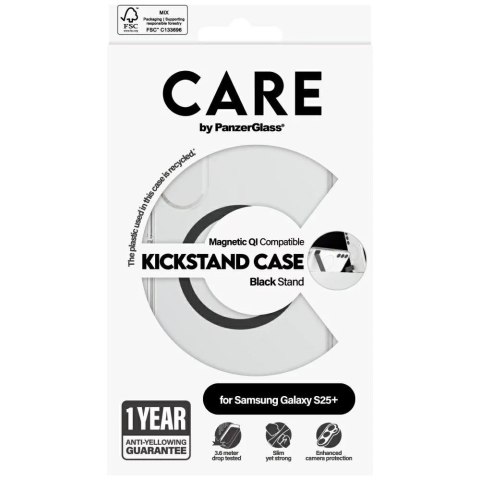 PanzerGlass Etui CARE do Samsung Galaxy S25+ by PanzerGlass Feature Kickstand QI Clear PanzerGlass Etui CARE do Samsung Galaxy S25+ by PanzerGlass Feature Kickstand QI Clear