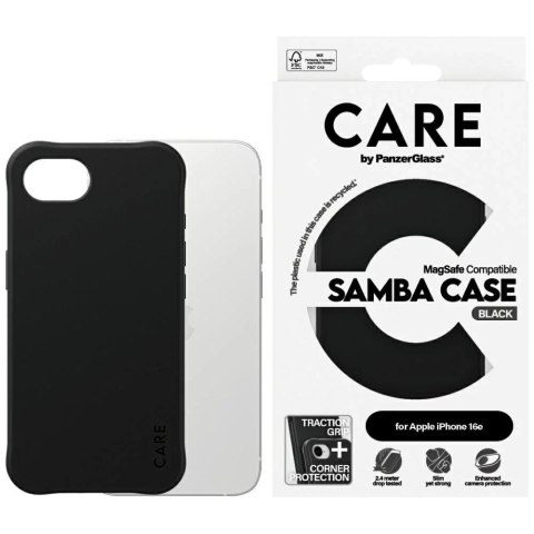 PanzerGlass Etui CARE do iPhone 16e by PanzerGlass Fashionable Samba MagSafe Czarny PanzerGlass Etui CARE do iPhone 16e by PanzerGlass Fashionable Samba MagSafe Czarny