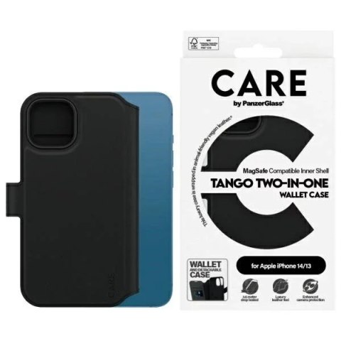 PanzerGlass Etui do iPhone 14/13 CARE by PanzerGlass Tango Wallet 2w1 6,1" Czarny PanzerGlass Etui do iPhone 14/13 CARE by PanzerGlass Tango Wallet 2w1 6,1" Czarny