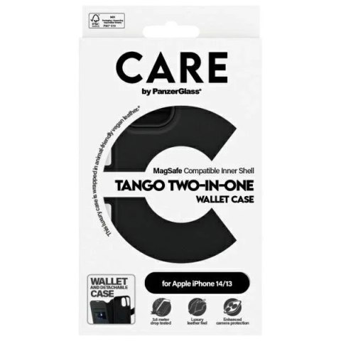 PanzerGlass Etui do iPhone 14/13 CARE by PanzerGlass Tango Wallet 2w1 6,1" Czarny PanzerGlass Etui do iPhone 14/13 CARE by PanzerGlass Tango Wallet 2w1 6,1" Czarny