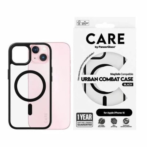 PanzerGlass Etui do iPhone 15 6,1" CARE by PanzerGlass Urban Combat Case MagSafe Czarny/Black PanzerGlass Etui do iPhone 15 6,1" CARE by PanzerGlass Urban Combat Case MagSafe Czarny/Black