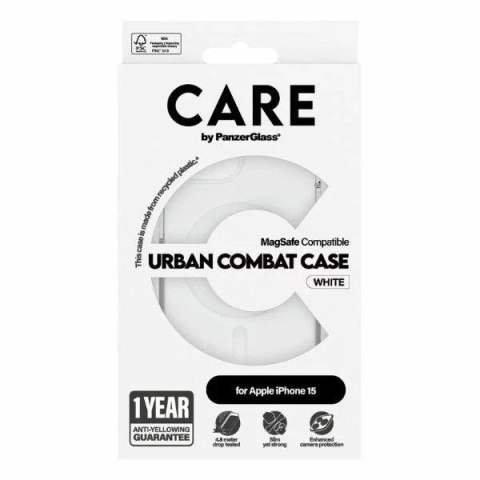 PanzerGlass Etui do iPhone 15 CARE by PanzerGlass Urban Combat Case 6,1" MagSafe biały PanzerGlass Etui do iPhone 15 CARE by PanzerGlass Urban Combat Case 6,1" MagSafe biały