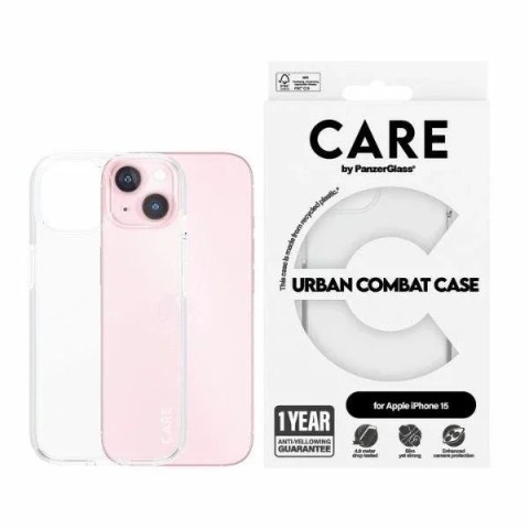 PanzerGlass Etui do iPhone 15 CARE by PanzerGlass Urban Combat Case 6,1" Przezroczysty PanzerGlass Etui do iPhone 15 CARE by PanzerGlass Urban Combat Case 6,1" Przezroczysty