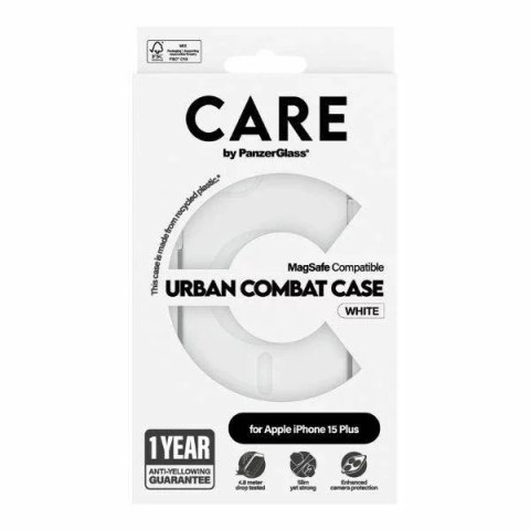 PanzerGlass Etui do iPhone 15 Plus 6,7" CARE by PanzerGlass Urban Combat Case MagSafe Biały PanzerGlass Etui do iPhone 15 Plus 6,7" CARE by PanzerGlass Urban Combat Case MagSafe Biały